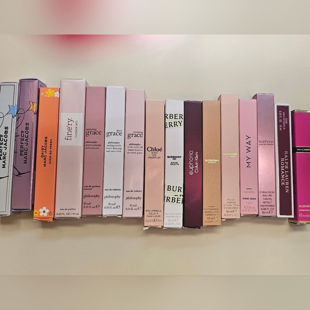 Authentic designer travel Size Prada Candy, Chloe, Marc Jacobs, Burberry,